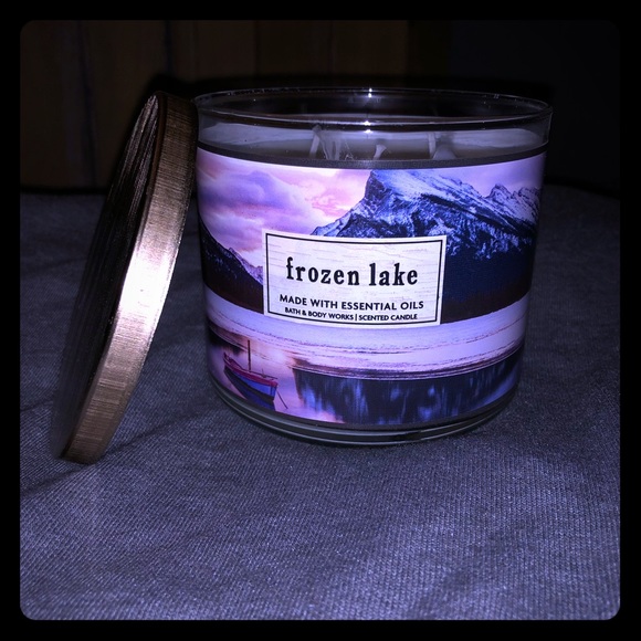 Bath And Body Works Accents Frozen Lake Candle Poshmark